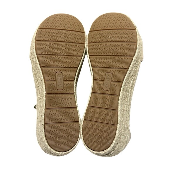 NEW ABEO Womens Size 7 Riviera Ankle Wedge Sandal w Metatarsal Pad Sand Nubuck - Picture 7 of 10